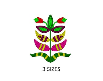Native Flowers embroidery design. Digital File.