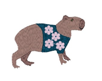 Capybara embroidery design. Embroidery design Capybara. Digital file download.