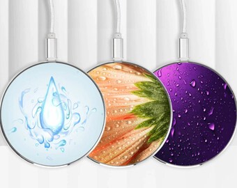 Droplet Mobile Charger 15W Fast Wireless Power Mat for all Qi Devices, Rain Station, Hub, Pad, Dock, Plate, Base