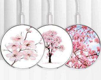 Springtime Mobile Charger 15W Fast Wireless Power Mat for all Qi Devices, Blooming trees Station, Hub, Pad, Dock, Plate, Base