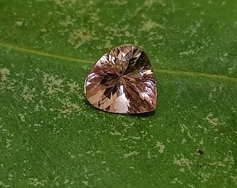 Ring met hartvormige edelsteen van natuurlijke roze morganiet (1,55 ct) 8 mm