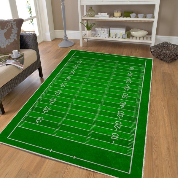 Football Field Rug, American Football Rug, Boys room Decoration