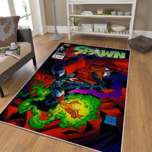 Spawn Comic Cover Area Rug, Spiderman Accent Rug
