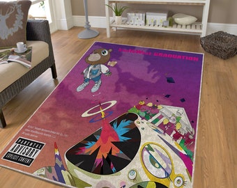 Hip-Hop Album Cover Rug: Microfiber Polyester Decoration