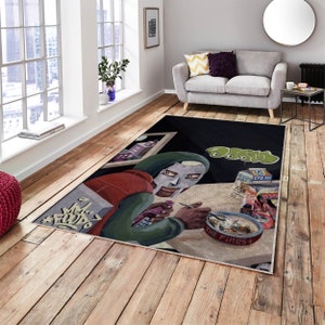 Doom Album Cover Rug, Hip-Hop Album Cover Decoration, Customizable Rugs