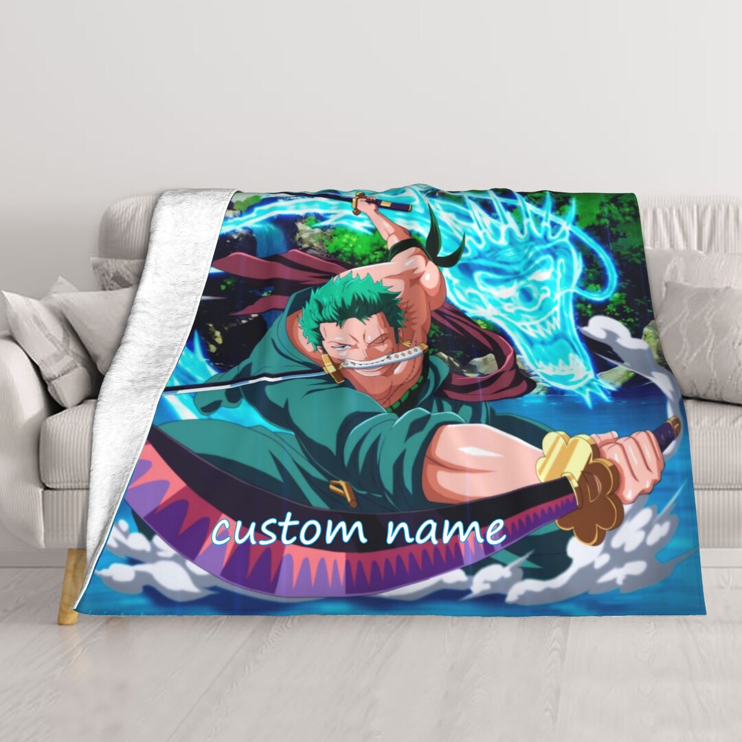 Custom Name Zoro Blanket Personalized Flannel Throw Blankets Etsy