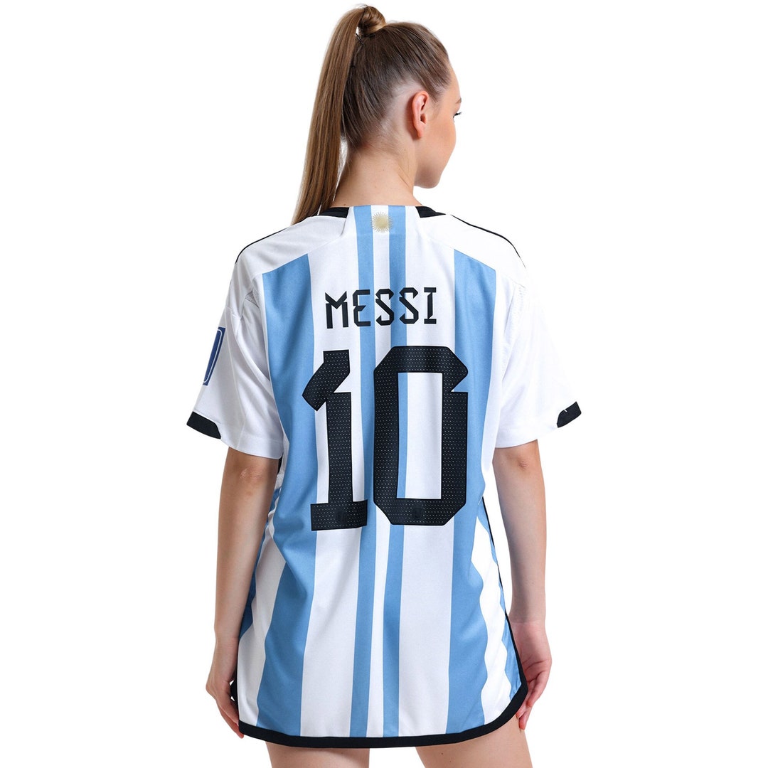 Lionel Messi Argentina Jersey World Cup Winner Shirt 10 Kit Etsy UK