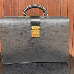 Black Leather Pilot or Doctor's Briefcase from Louis Vuitton