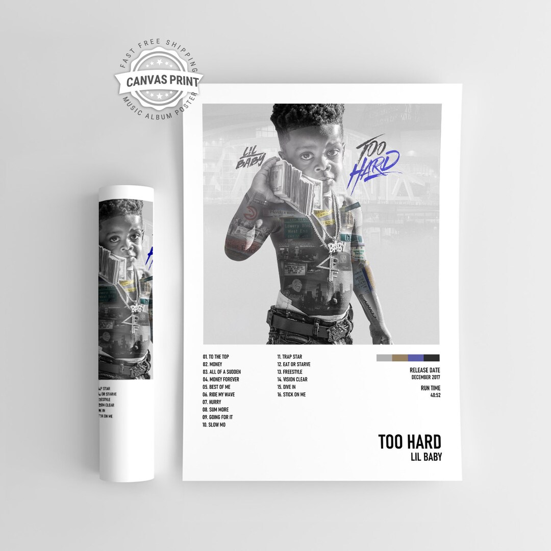 Too Hardlil Baby Music Album Poster / High Quality Music Etsy UK