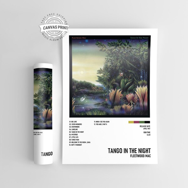 Tango In The Night Music Album Poster / High Quality Music Cover Print / A4 / A3 / A2 / A1
