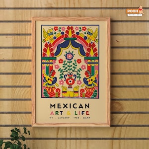 Mexican Art and Life,Vintage Mexican,Retro Poster,Mexican Home Decor,Boho Wall Decor, Gift Ideas,High Quality Paper,Mexico Travel,Gift Ideas