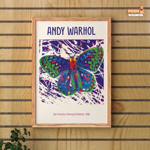 Andy Warhol Silverspot Butterfly,Home Wall Decor,Wall Gallery Print,Vintage Poster,Pop Art Print,Exhibition Print,Animal Poster,Gift Home