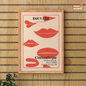 Vintage French Print,French Kiss,Movie Theater,French Retro Wall Art,Vintage Poster,French Decor,Paris Poster,Vintage Wall Art,Gift Ideas