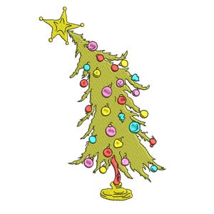 Grinch Christmas tree Embroidery Design,Trendy Christmas tree,Christmas tree Embroidery Machine