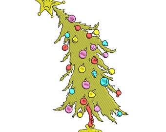 Grinch Christmas tree Embroidery Design,Trendy Christmas tree,Christmas tree Embroidery Machine