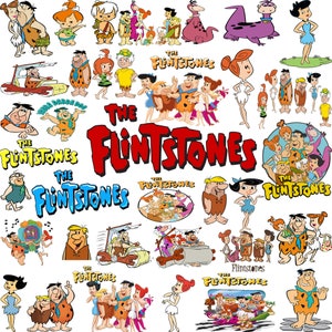 The Flinstones Digital Download Pack PNG SVG PDF| Clip Art & Image Files | Shirt Design |Cartoon Bundle | Birthday Invitation