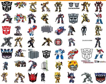 Transformers -- Cartoon Svg-Png-Pdf-Eps-Dxf Bundle l Birthday l Party l Cartoon l Sticker l T shirt l Hoodie l Poster