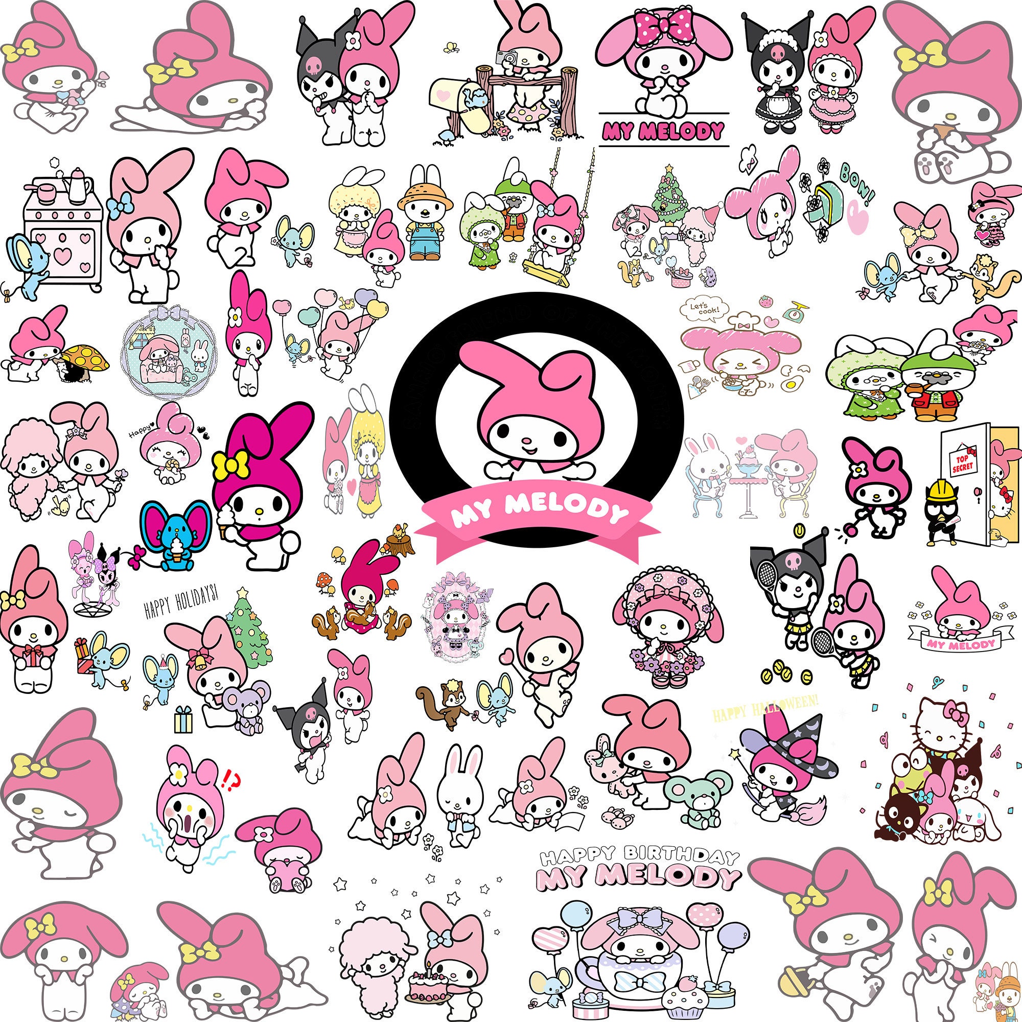 My Melody & KUROMI Plush Doll!  Cute little drawings, Soft wallpaper,  Anime expressions