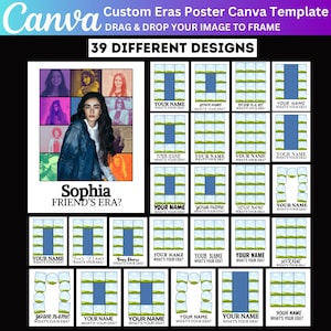 Custom Eras Canva Editable Template, Custom Eras Tour Poster, Canva Drag & Drop Design, Era&#39;s Themed Party, Custom Eras Tour Poster Template