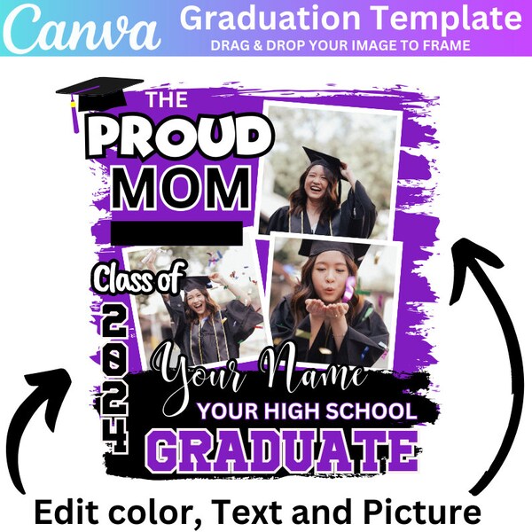 Graduation Mom Tshirt Template Etsy