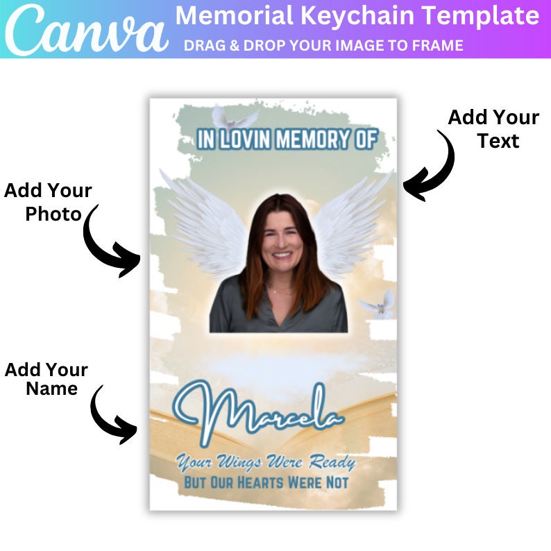 08 Memorial Keychain Template Bundle, Custom Photo Keychain, Phone Call ...