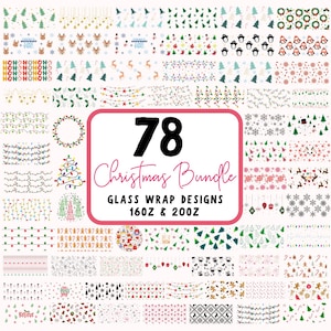 78 jul Libbey glasburkplast Svg, julglasburkpaket, 16oz och 20oz julwrap Svg, julgranstårta i glasdesign