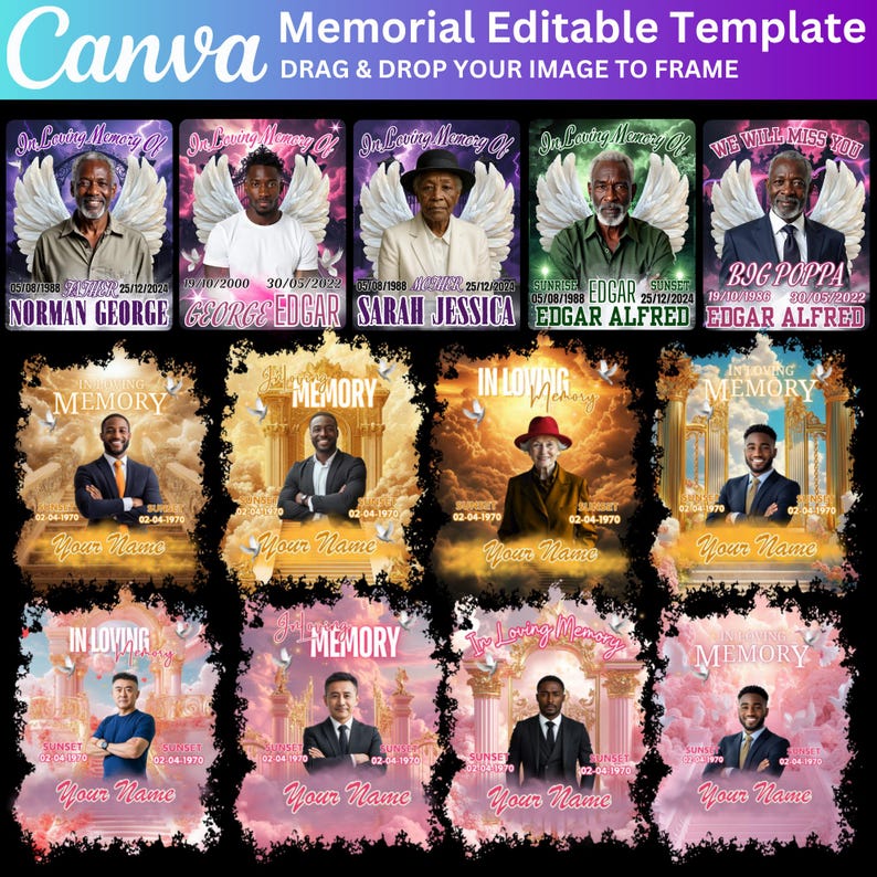 In Loving Memory Design Canva Editable T Shirt, Long Live Memorial ...