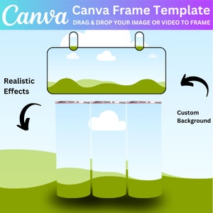 Mockup di bicchiere da 20 once, Mockup di bicchiere di Canva skinny da 20 once, Mockup di trascinamento della selezione, Mockup di visualizzazione a avvolgimento completo, Canva modificabile, Mockup di bicchiere