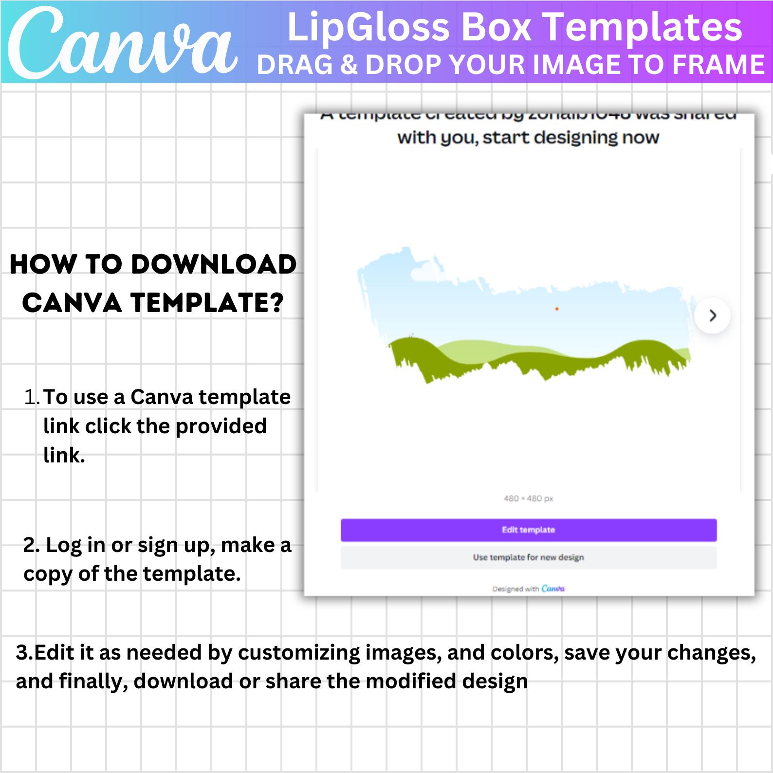 Bleach Effect Distressed Edge Canva Frames Template, Editable Paint ...