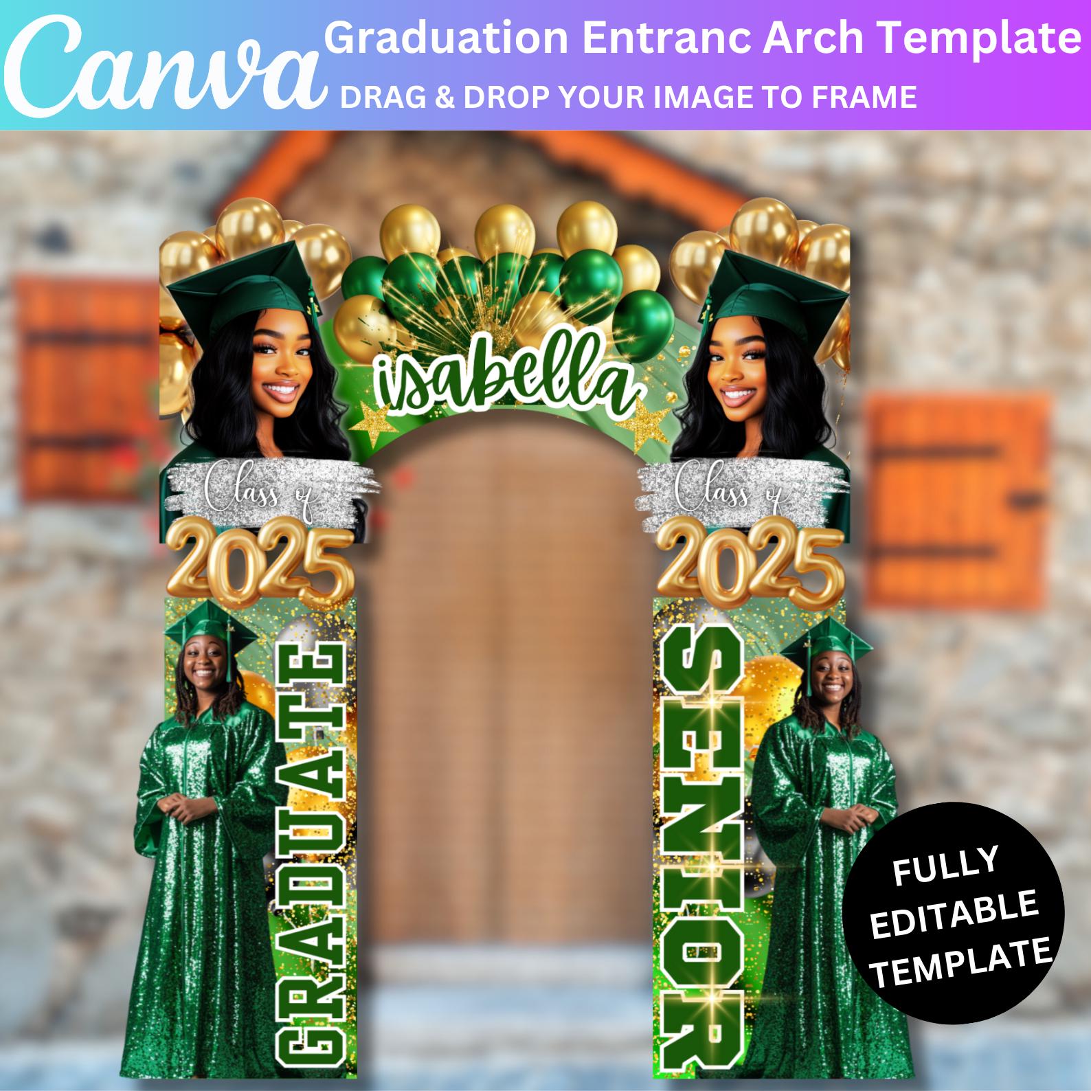 05 Graduation Entrance Arch Canva Template, Graduation Arch Editable ...