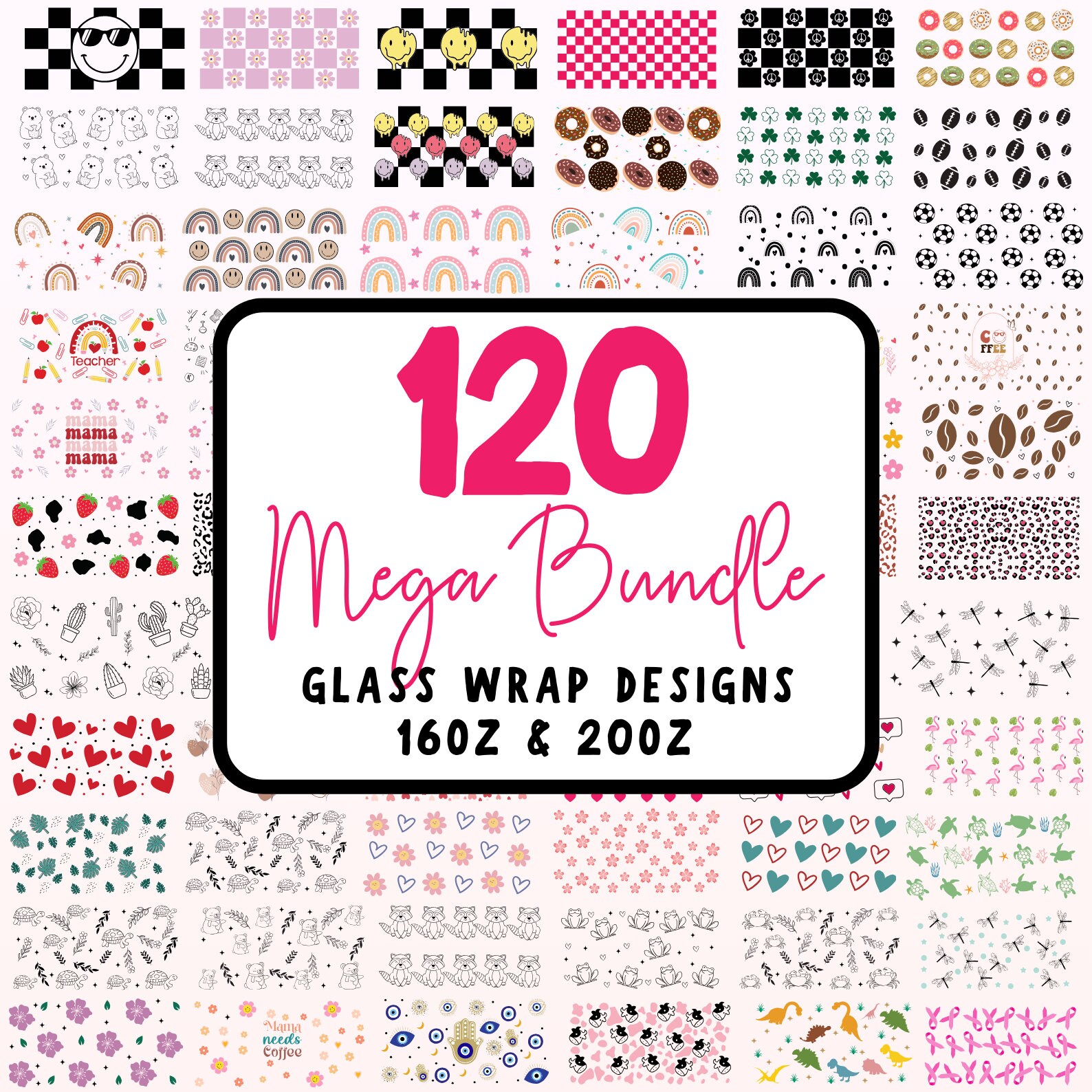 Libbey Glass SVG Bundle, 16oz 20oz Libbey Can Wrap, Bierdose Wrap Bundle, Libbey Glasdose, Glaswaren SVG, svg für Cricut Silhouette Cameo