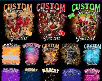 Plantilla editable de Canva para camisetas de baloncesto estilo bootleg, plantilla de Canva para camisetas de rap estilo bootleg, diseño de mascota en Canva, diseño de camiseta en Canva