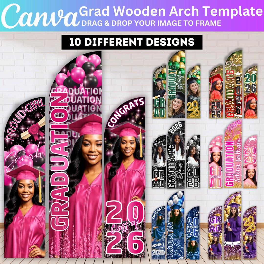 Graduation Base Design 10 Graduation Wooden Arch Panel Canva Designs, Grad Wooden Arch ...