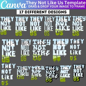 17 They not Like Us Canva Editable Design, Drag and Drop Your Design, They Not Like Us Canva Frame Template, Trending Canva Frame