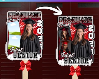 Plantilla de abanico de graduación 2026, abanico con foto de graduación de la generación 2026, plantilla editable de abanico de graduación, abanico de graduación personalizado