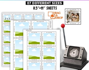 Fridge Magnet Canva Editable Template Bundle, Photo Magnet Template, Editable Fridge Magnet Template, 2X2, 3 Inch Square Magnet Designs