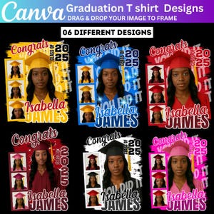 2025 Graduation tshirt Grad Bootleg Canva Template, Graduation t shirt bundle, Canva Grad tshirt template, Class of 2025 Graduation T Shirt 