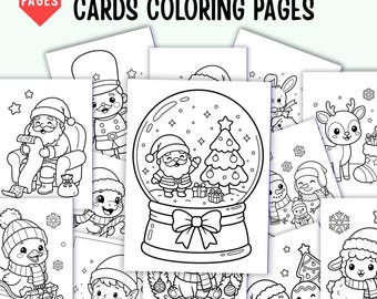 80+ Christmas Coloring Pages, Printable Christmas Coloring Sheets for Kids, Holiday Activity Book, Winter Coloring Pages PDF Download