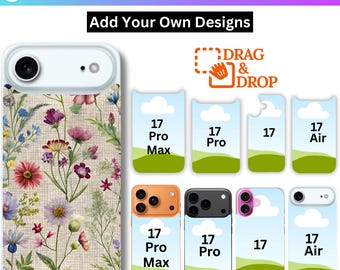 Zestaw szablonów Canva na etui na iPhone'a 17, edytowalne etui Canva na iPhone'a 17, Pro Max, Pro, Air i Standard do sublimacji, etui na telefon DIY