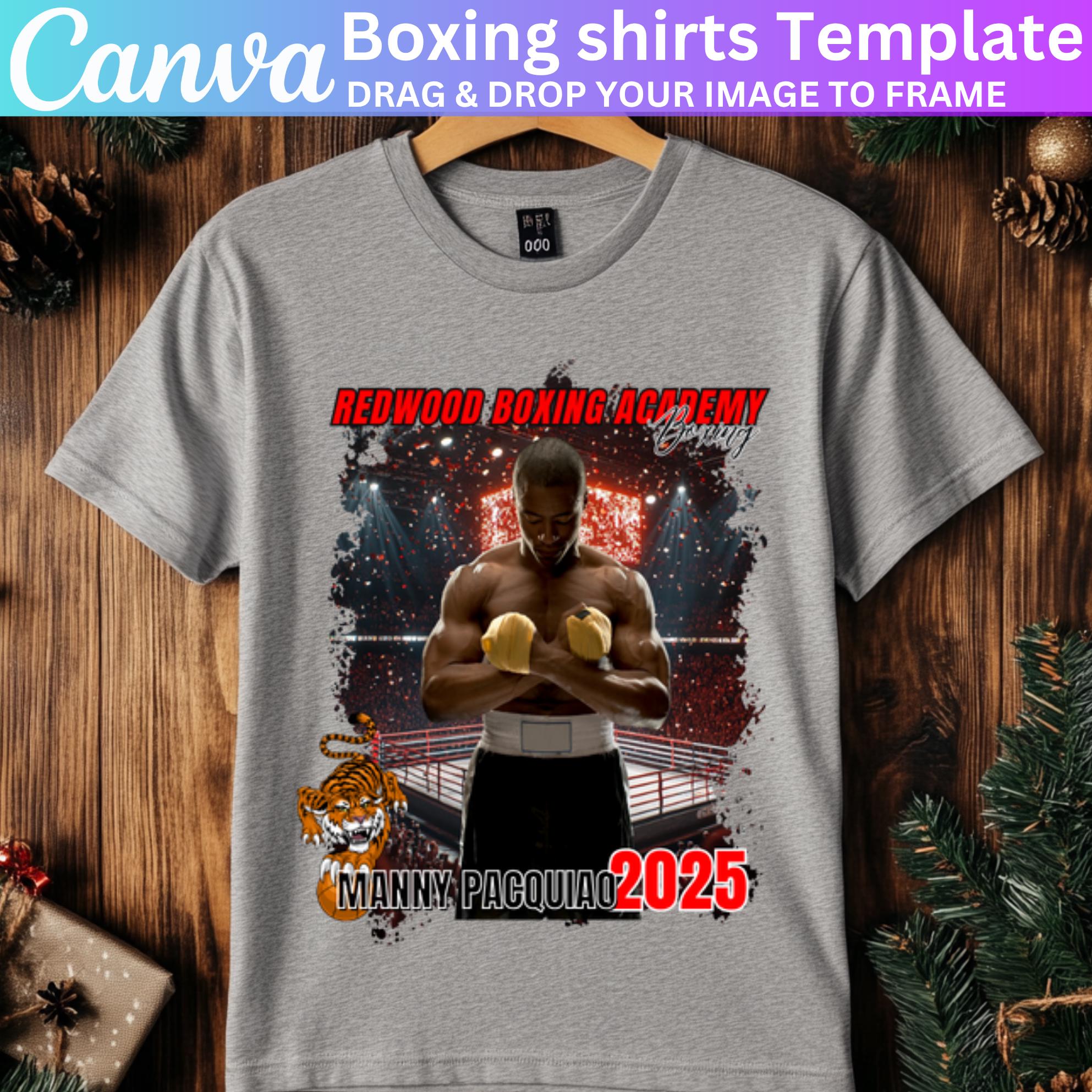 Boxing Editable Canva Template, Boxing Shirt Template, Custom Boxing ...