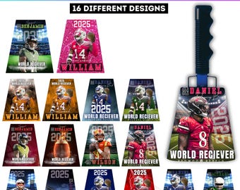 16 Cowbell Canva Template, Canva Editable Football Cowbell Designs, Custom Cowbell Design, Drag & Drop Game Day Spirit Template, Digital