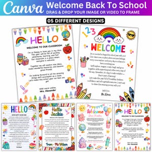 Editable Welcome Back to School Letter, Teacher Letter Template, Meet the Teacher Letter, Parent Welcome Letter, Canva Digital Download