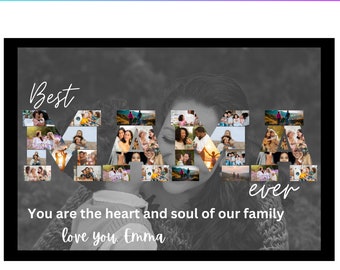 Mama Photo Collage, Mama Canva Frame Template, Mother Day Gift, Mama Photo Frame,  Drag and Drop, Best Mom in the World, Edit In Canva, Pdf