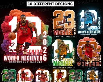 Plantilla editable para camisetas de baloncesto en Canva (10 diseños), Noche de homenaje a los seniors del baloncesto 2026, Camiseta de rap pirata con diseño de baloncesto en Canva, añade tus propias imágenes