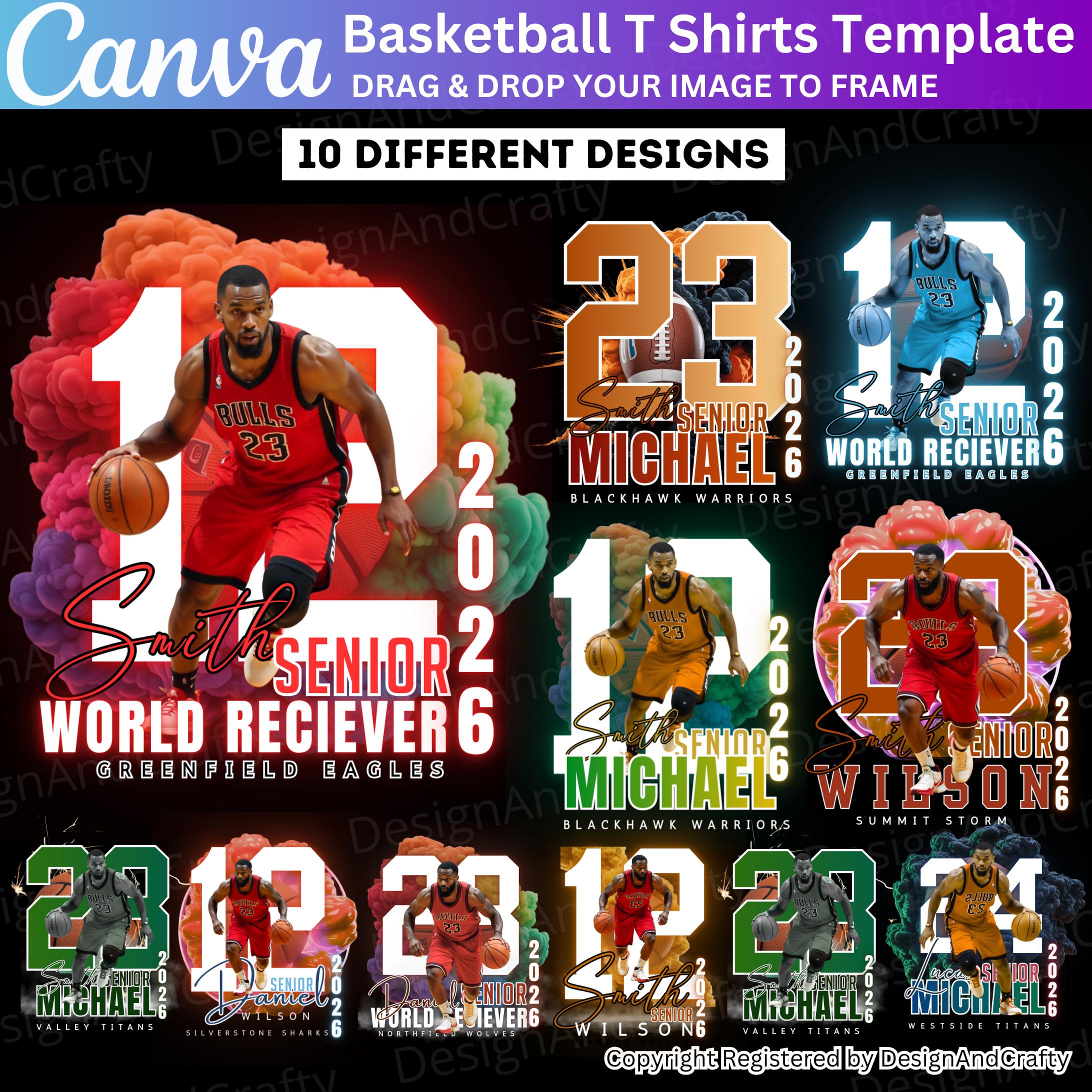 10 Basketball T Shirt Canva Editable Template Basketball Senior Night Il 5r0f 