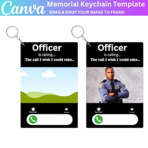 Llavero conmemorativo Canva editable, plantilla, llavero de foto personalizado, llavero conmemorativo editable, llavero en memoria amorosa, regalo conmemorativo