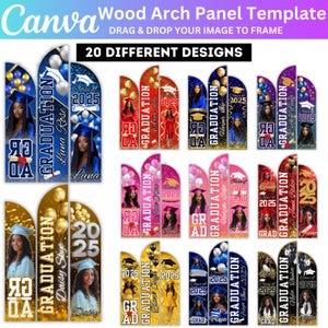 15 Graduation Wooden Arch Panel Canva Designs, Grad Wooden Arch Backdrop Template, Grad Party Decoration Template, Grad Entrance Arch