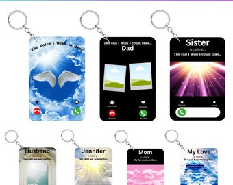 30 Memorial Keychain Canva Editable Template Bundle, Custom Phone Keychain, In Loving Memory Keychain, The Call I Wish I Could Make