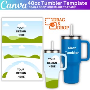 40oz Tumbler Canva Editable Template, 40 Oz Tumbler Sublimation Canva Drag and Drop, Blank Tumbler Wrap Template, 40oz Tumbler Svg Pdf PSD