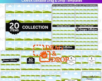 25 Etsy clipart-mockupbundel, canva-bewerkbare mock-ups, digitaal productmodel, canva-mockups met slepen en neerzetten Maak eenvoudig je listingafbeelding